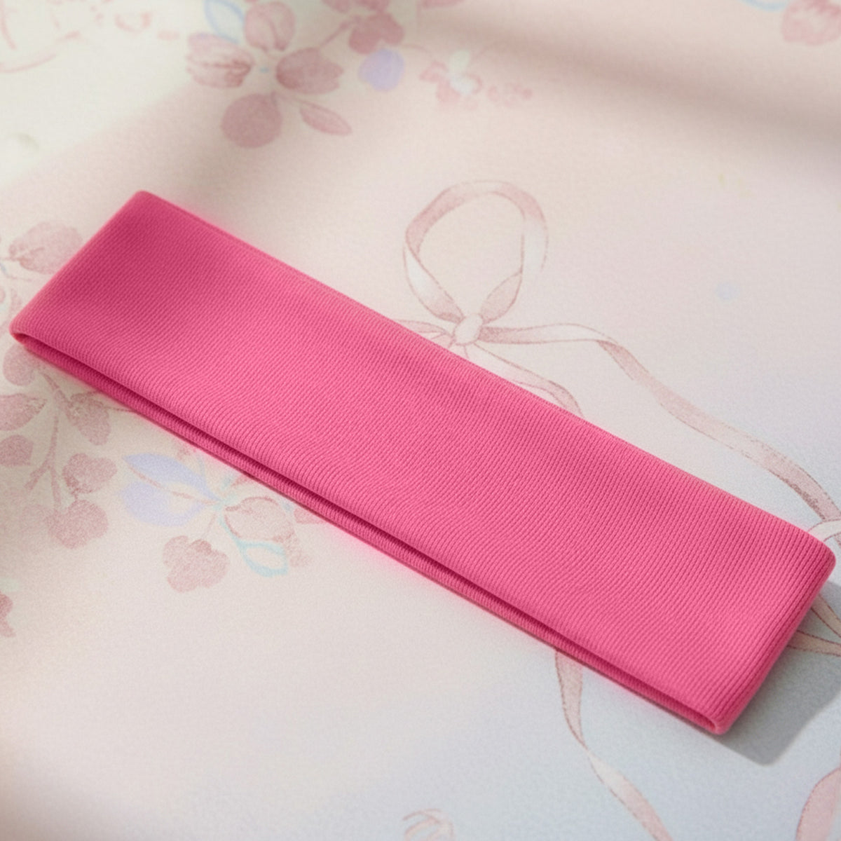 Bandeau élastique doux pour le sport et le yoga Rose Vif