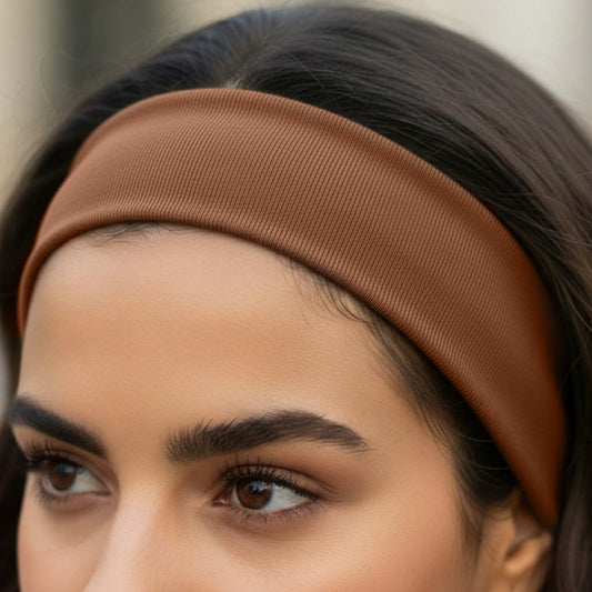 Bandeau Large Epic Bliss en Coton Taupe