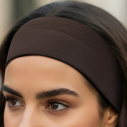 Bandeau Large Epic Bliss en Coton Marron Foncé