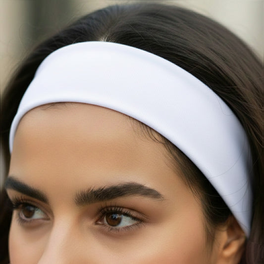 Bandeau Large Epic Bliss en Coton Blanc