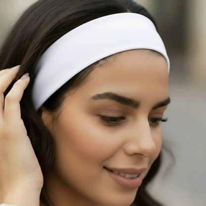 Bandeau Large Epic Bliss en Coton Blanc