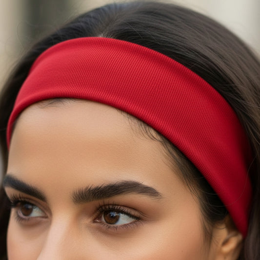 Bandeau Large Epic Bliss en Coton Rouge foncé