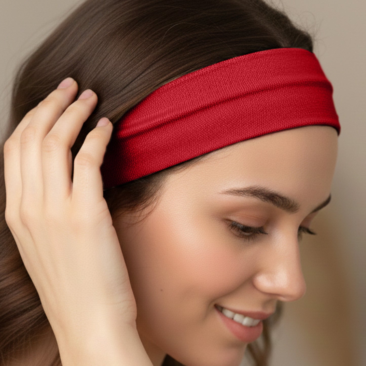 Bandeau Large Epic Bliss en Coton Rouge foncé