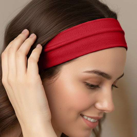 Bandeau Large Epic Bliss en Coton Rouge foncé