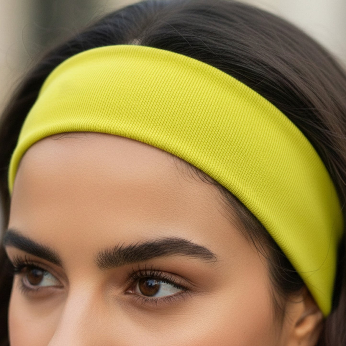 Bandeau Large Epic Bliss en Coton Jaune