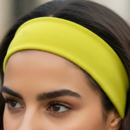 Bandeau Large Epic Bliss en Coton Jaune