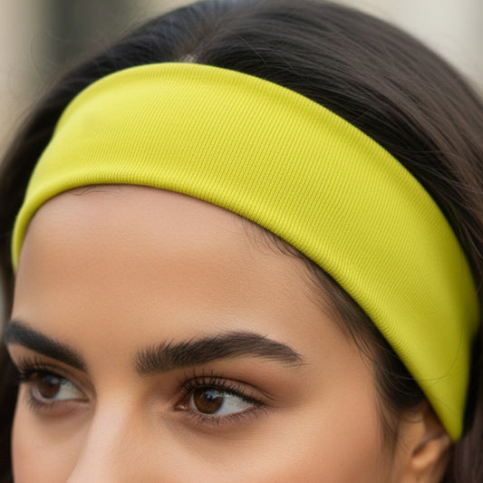 Bandeau Large Epic Bliss en Coton Jaune