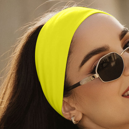 Bandeau Large Epic Bliss en Coton Jaune