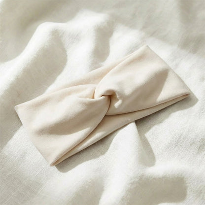 Bandeau Croisé en Jersey Soyeux Margie Beige