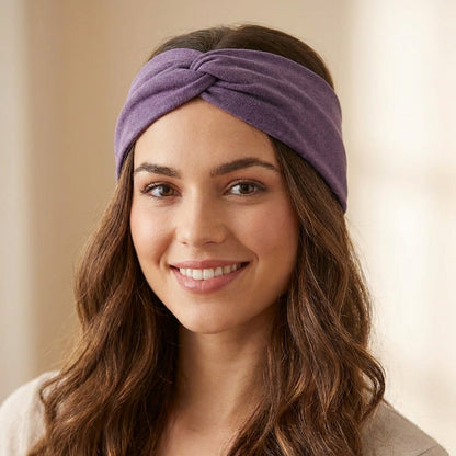 Bandeau Croisé en Jersey Soyeux Margie Violet