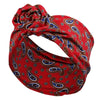 Bandeau Style Turban Carminn Imprimé Paisley Rouge