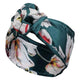 Bandeau Style Turban Fleuri Lilac Vert Foncé