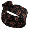 Bandeau Style Turban Carminn Imprimé Paisley Noir