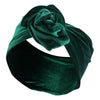 Bandeau Style Turban Harriet en Velours Vert