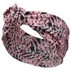 Bandeau Style Turban Adelia Imprimé Feuillages Rose