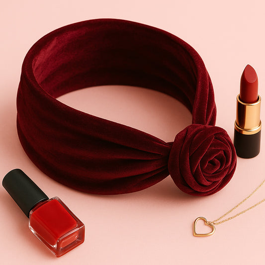 Bandeau Style Turban en Velours