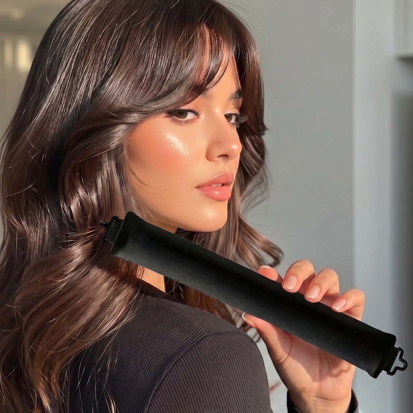 Tige Boucleuse Sans Chaleur Soft Waves en Velours Noir