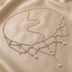 Collier de Tête Chaîne Dorée Orientale à Perles et Cristaux Brillants