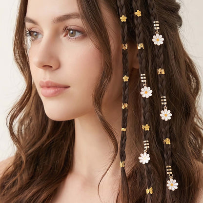 Lot de 45 Bijoux de Tresses Marguerites Bohèmes