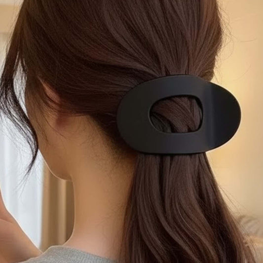 Pince Cheveux Plate Forme Galet Noire