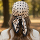 Foulard carré toucher soie Pois Couture - 70 x 70 cm