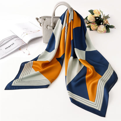 Foulard carré toucher soie Urban Vibe 70x70cm