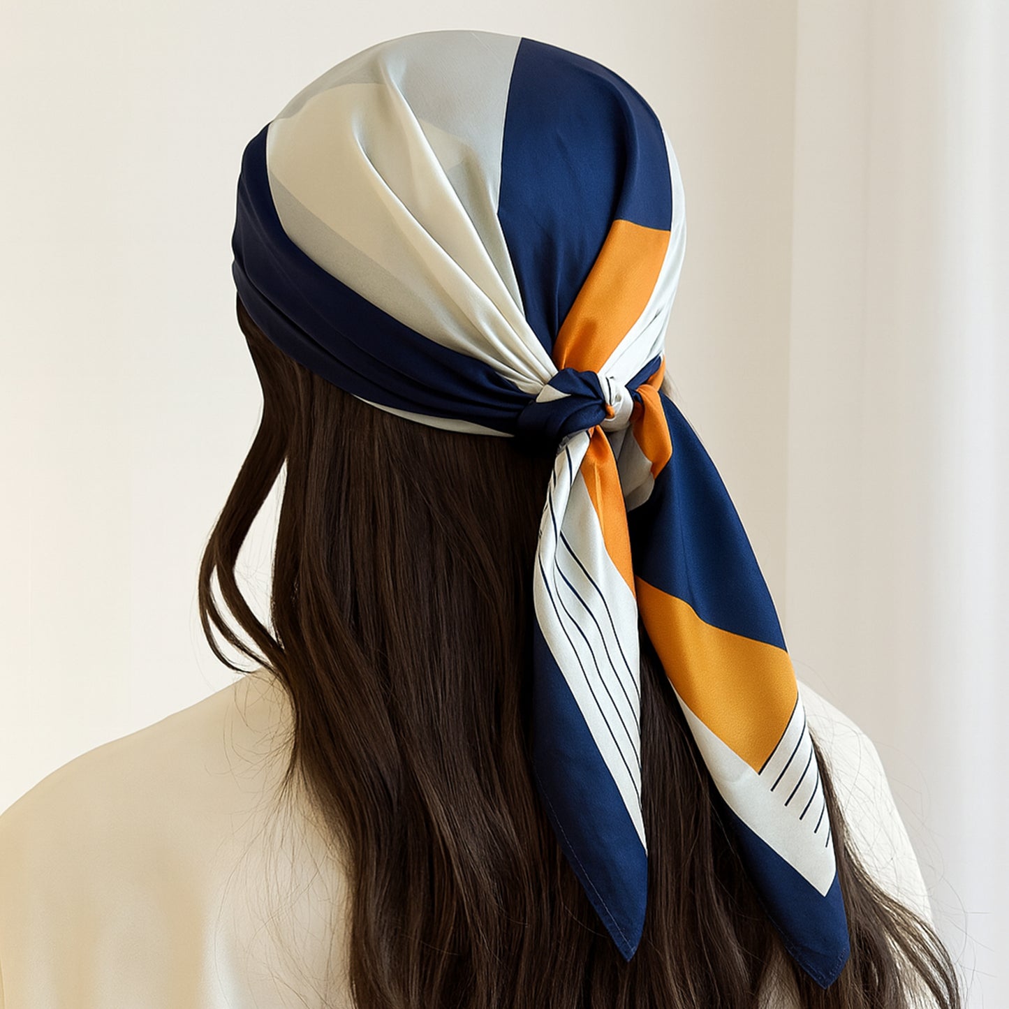 Foulard carré toucher soie Urban Vibe 70x70cm