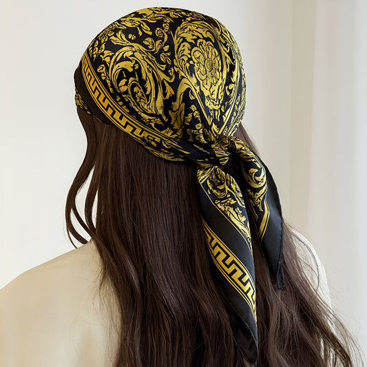 Foulard carré toucher soie Lux Barocco 90x90cm