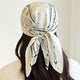 Foulard carré toucher soie White Echo 70x70cm