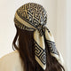 Foulard carré toucher soie White Santorini 70x70cm