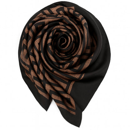 Foulard carré toucher soie Terra Méandros 70x70cm