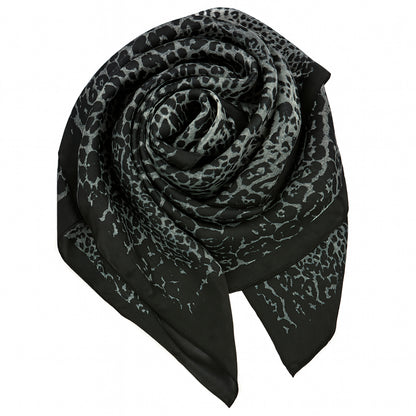 Foulard carré toucher soie Pantera Nera 70x70cm
