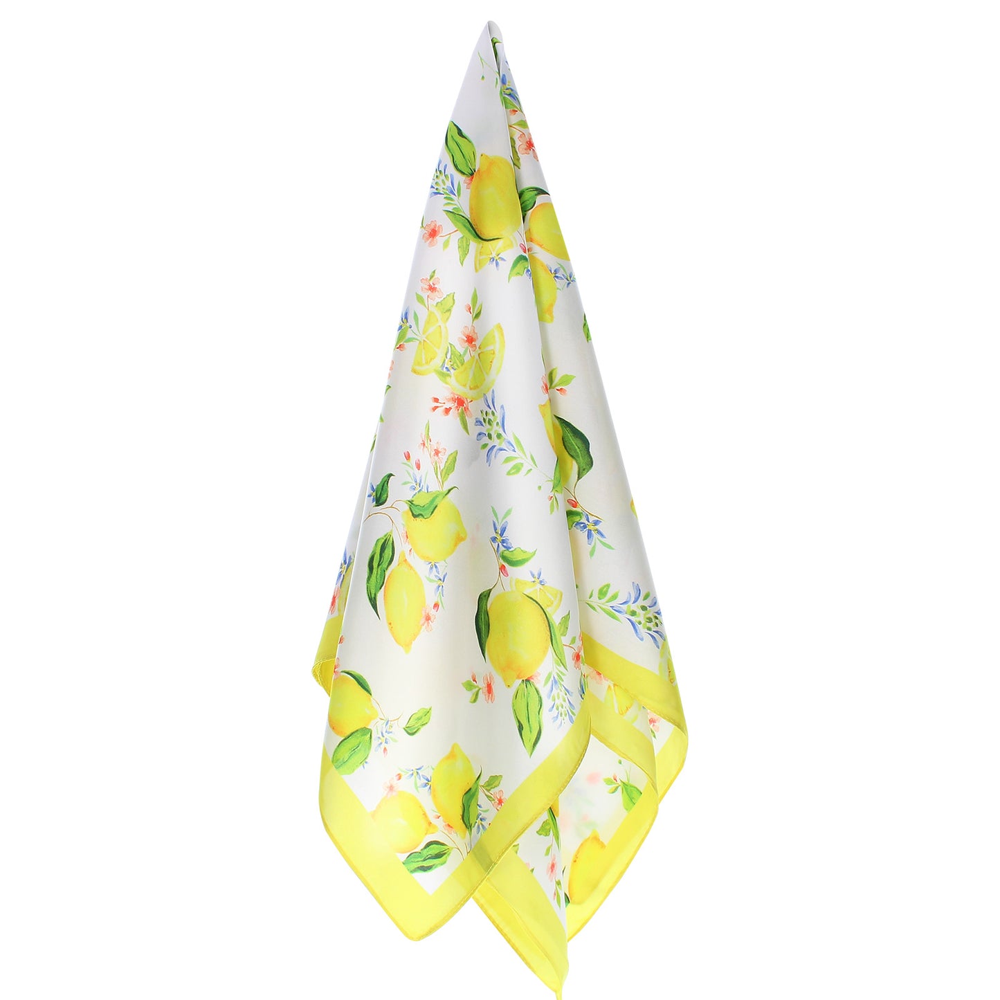 Foulard carré toucher soie Summer Lemon 70x70cm