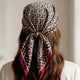 Foulard carré toucher soie Monograma Rubis 70 x 70 cm