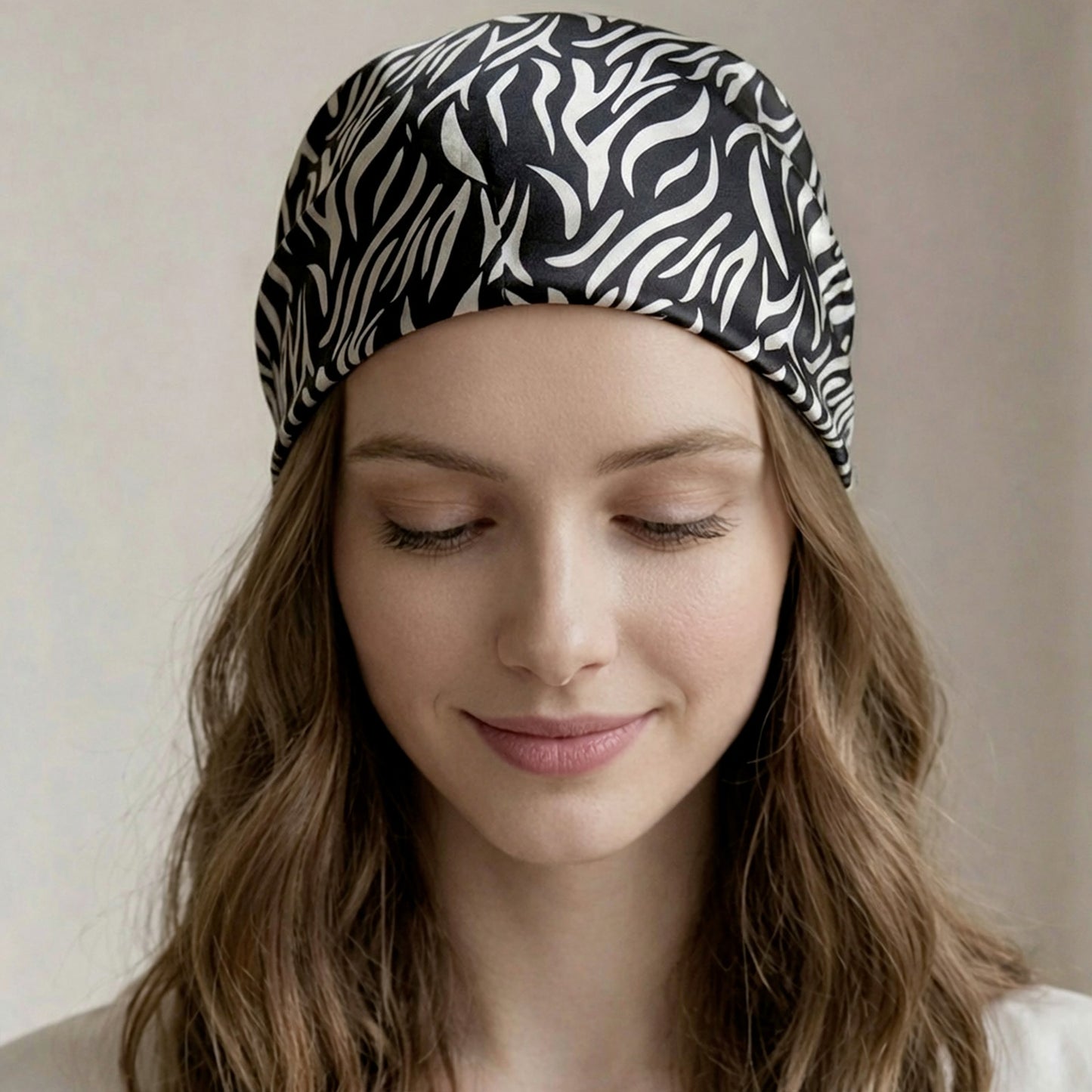 Foulard carré toucher soie Zebra Graphica - 70 x 70 cm