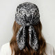 Foulard carré toucher soie Paisley Sauvage Gris 70 x 70 cm