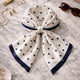 Foulard carré toucher soie Navy Sweet Print 70x70cm