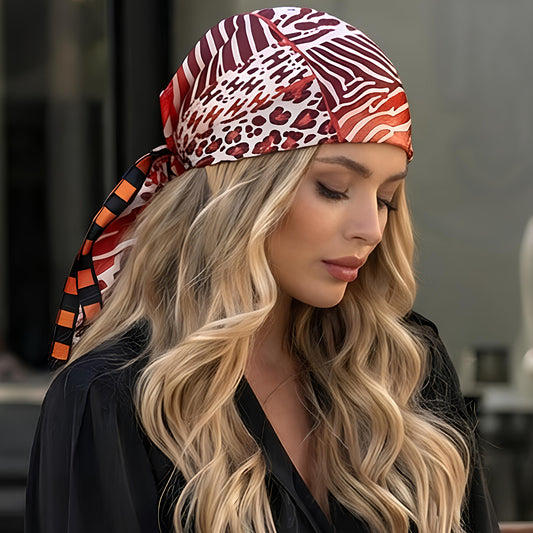 Foulard carré toucher soie Safari Fever 70x70cm