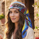 Foulard carré toucher soie Canopée Colorée 70 x 70 cm