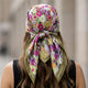 Foulard carré toucher soie Bouquet Sauvage 70 x 70 cm