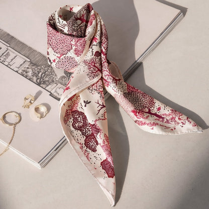 Foulard carré toucher soie Éclats Encrés 70x70cm