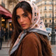 Foulard carré toucher soie Portraits Canins 70x70cm