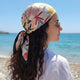 Foulard carré toucher soie Costa Marina 70x70cm