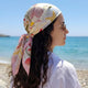 Foulard carré toucher soie Positano Blush 70x70cm