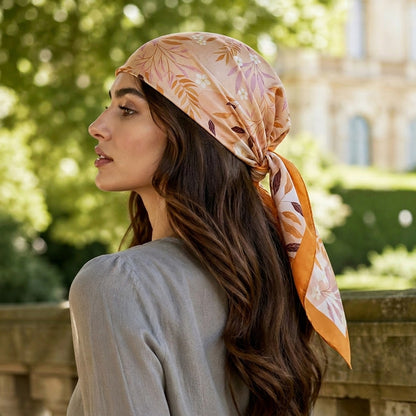 Foulard carré toucher soie Canyon Bloom 70x70cm