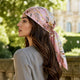 Foulard carré toucher soie Rosy Harmony 70x70cm