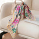 Foulard carré toucher soie Floral Fiesta 70x70cm