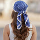 Foulard carré toucher soie Riviera Navy 70 x 70 cm