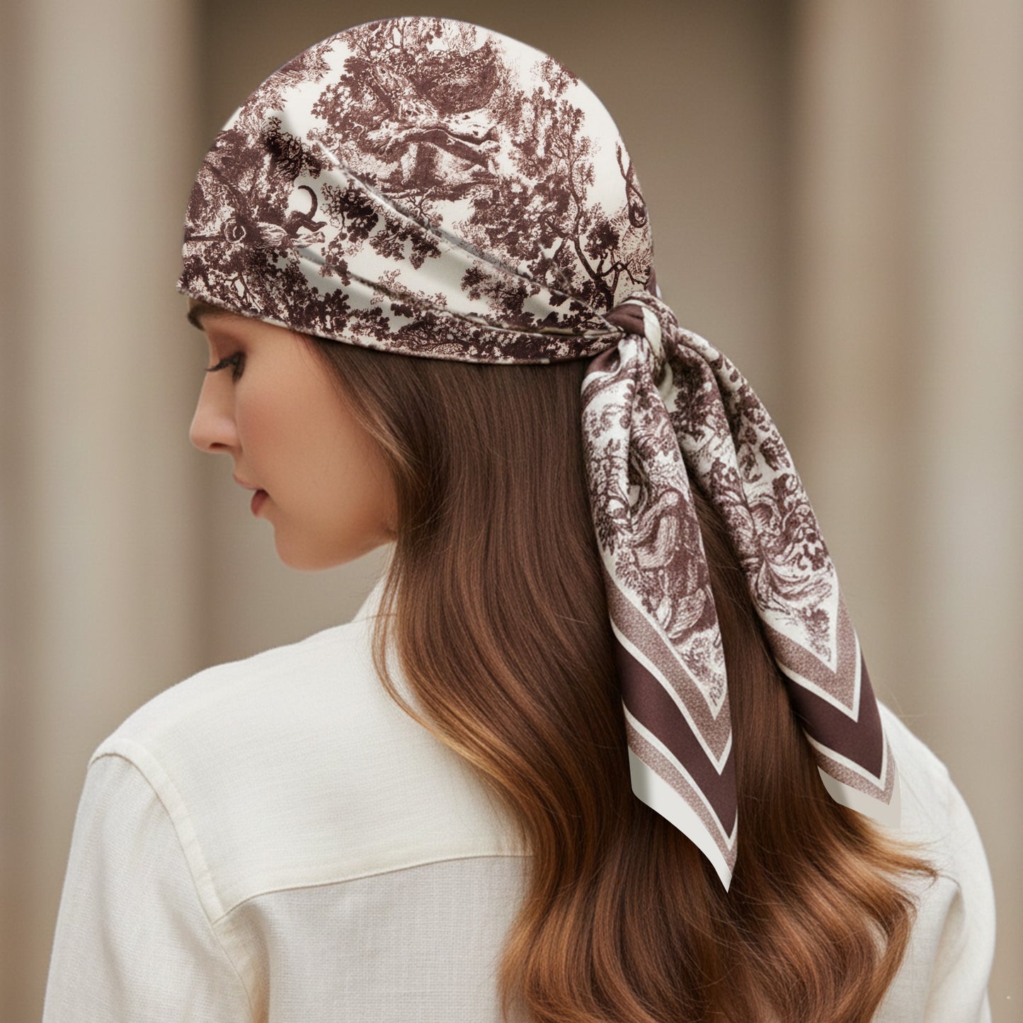 Foulard carré toucher soie Ember Baroque Edition - 70 x 70 cm