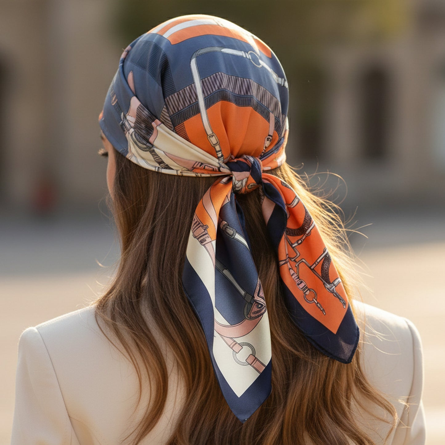 Foulard carré toucher soie Éclat Sellier - 70 x 70 cm